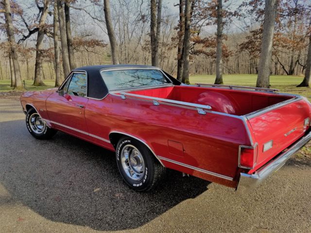 1972 Matador Red Black Vinyl Top Chevrolet El Camino El Camino
