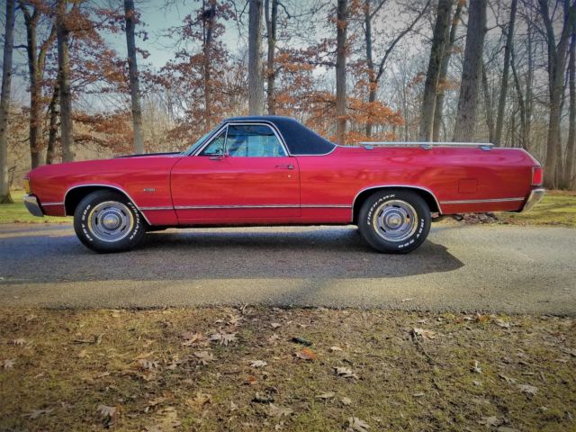 1972 Matador Red Black Vinyl Top Chevrolet El Camino El Camino