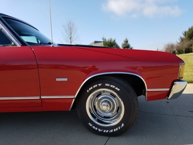 1972 Matador Red Black Vinyl Top Chevrolet El Camino El Camino