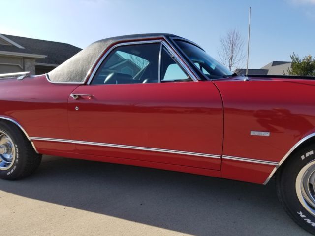 1972 Matador Red Black Vinyl Top Chevrolet El Camino El Camino