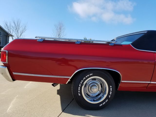 1972 Matador Red Black Vinyl Top Chevrolet El Camino El Camino