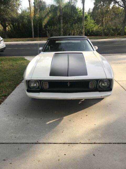1973 White Ford Mustang Convertible