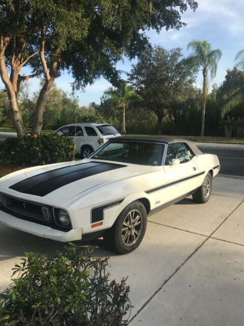 1973 White Ford Mustang Convertible