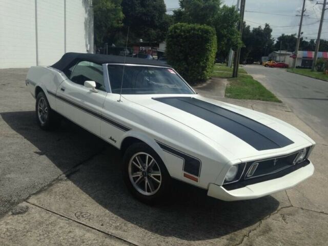 1973 White Ford Mustang Convertible
