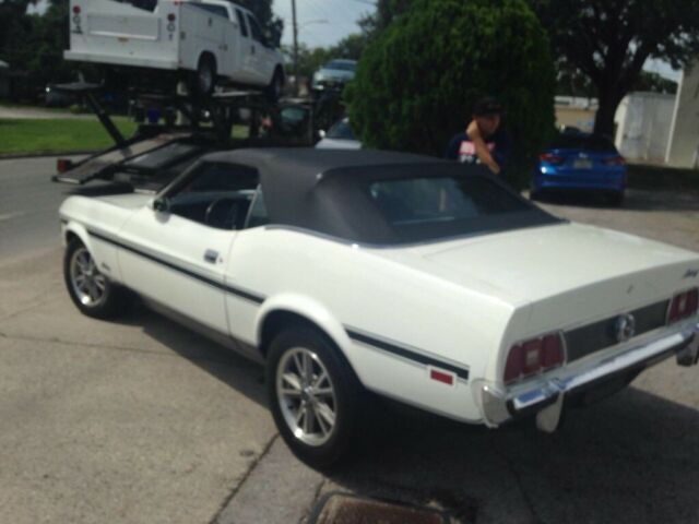 1973 White Ford Mustang Convertible