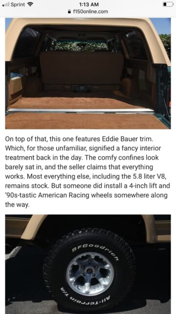 1990 Green Ford Bronco SUV