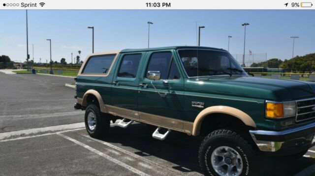 1990 Green Ford Bronco SUV