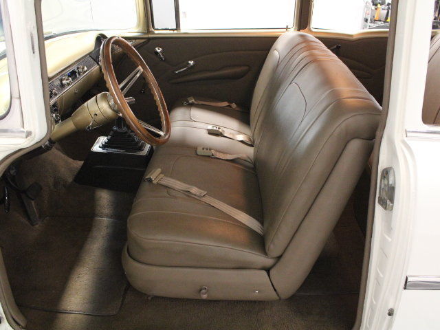 1955 White Chevrolet Bel Air/150/210 Sedan
