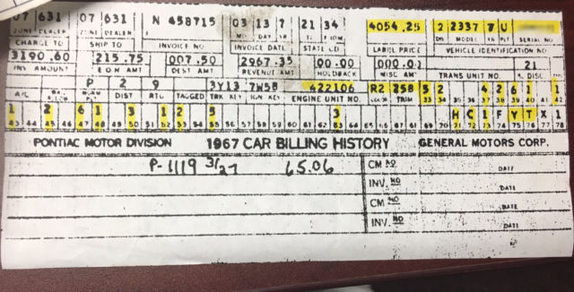 1967 Red Pontiac Firebird Coupe