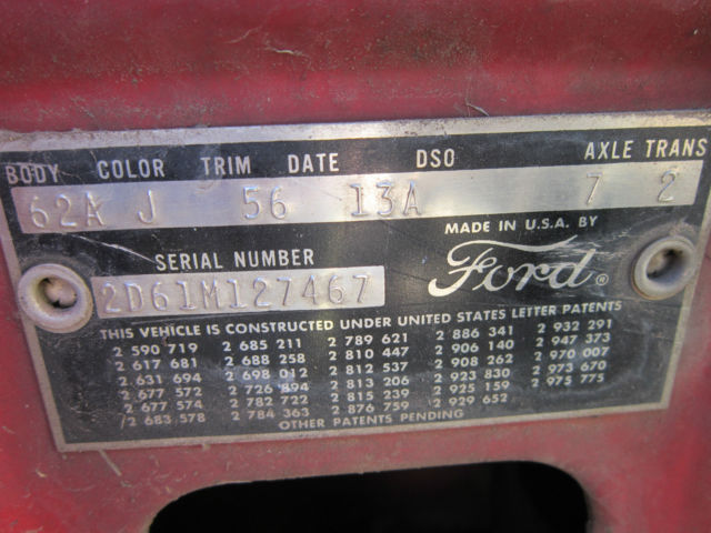 1962 Red Ford Galaxie U/K