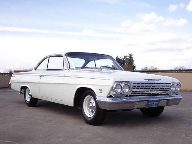 1962 White Chevrolet Belair 2 door Hardtop