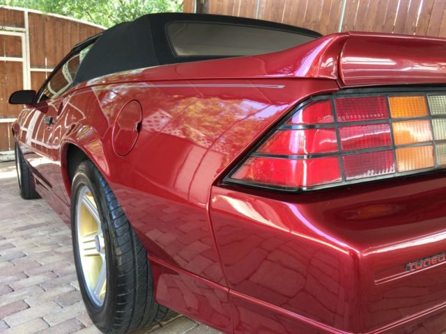 1990 Burgundy Chevrolet Camaro Convertible