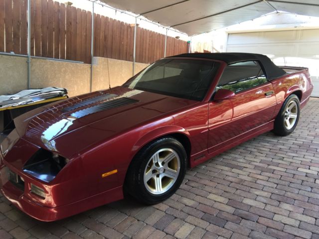 1990 Burgundy Chevrolet Camaro Convertible