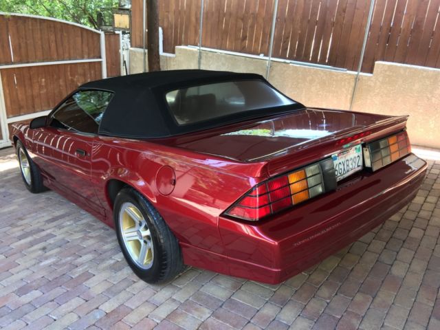 1990 Burgundy Chevrolet Camaro Convertible