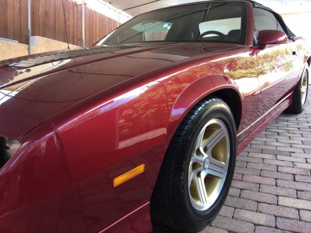 1990 Burgundy Chevrolet Camaro Convertible