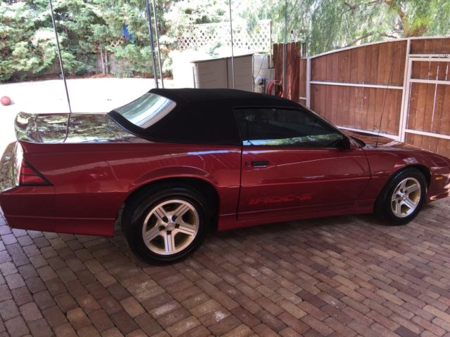1990 Burgundy Chevrolet Camaro Convertible