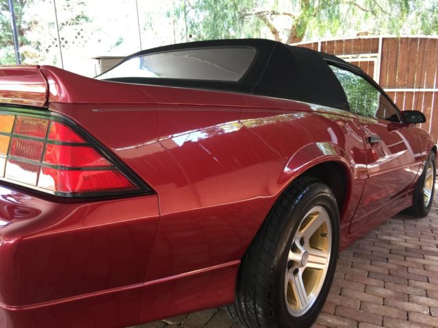 1990 Burgundy Chevrolet Camaro Convertible