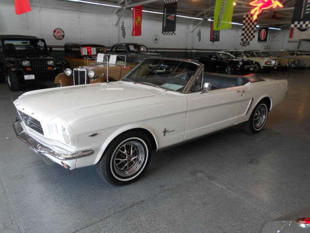 1965 White Ford Mustang Convertible