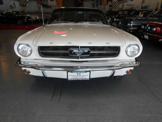 1965 White Ford Mustang Convertible