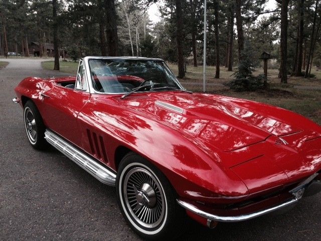 1966 Red Chevrolet Corvette Convertible
