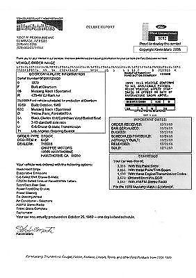 1970 Yellow Ford Mustang Fastback