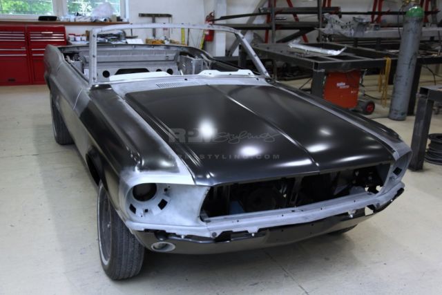 1968 Porsche White Ford Mustang Convertible