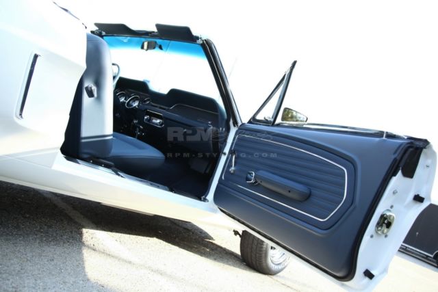 1968 Porsche White Ford Mustang Convertible