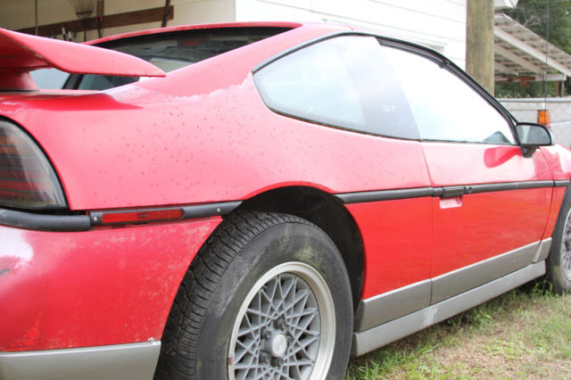 1986 Red Pontiac Fiero Fastback