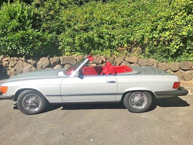 1976 Silver Mercedes-Benz SL-Class Convertible