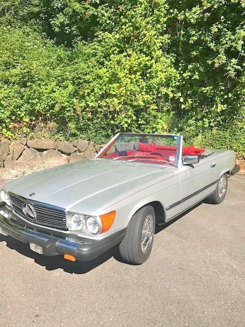1976 Silver Mercedes-Benz SL-Class Convertible