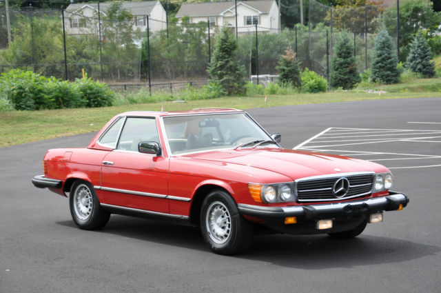1976 Red Mercedes-Benz SL-Class Convertible