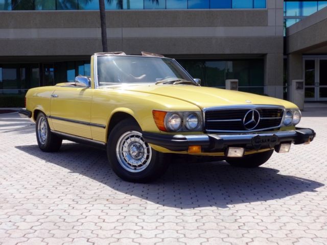 1976 Yellow Mercedes-Benz SL-Class Convertible
