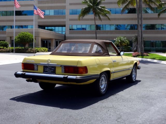 1976 Yellow Mercedes-Benz SL-Class Convertible