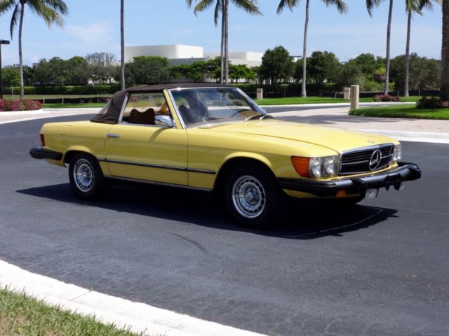 1976 Yellow Mercedes-Benz SL-Class Convertible