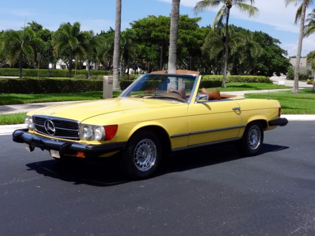 1976 Yellow Mercedes-Benz SL-Class Convertible