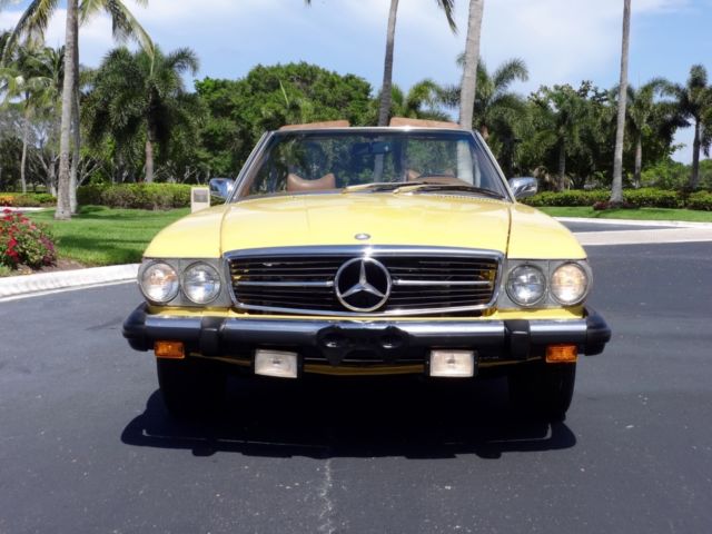 1976 Yellow Mercedes-Benz SL-Class Convertible