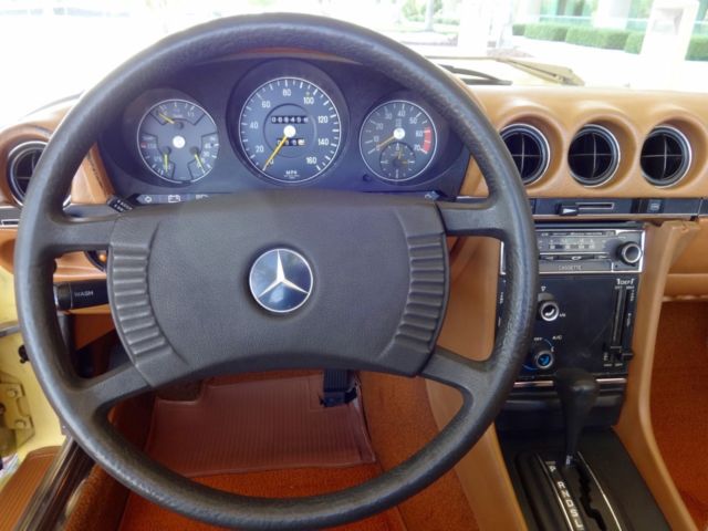1976 Yellow Mercedes-Benz SL-Class Convertible