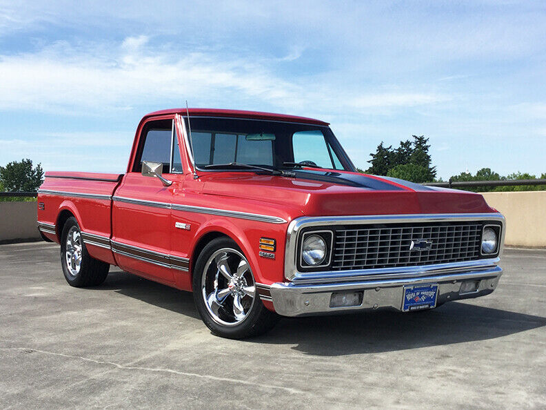 1971 Red Chevrolet C-10 Standard Cab Pickup