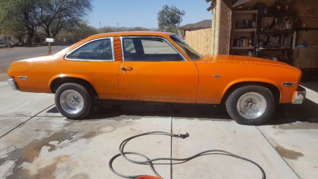 1975 Orange Chevrolet Nova Coupe