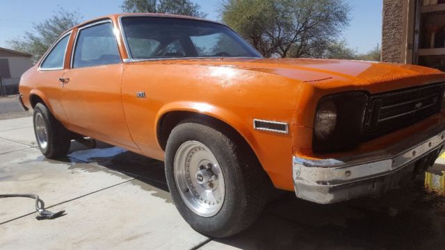 1975 Orange Chevrolet Nova Coupe