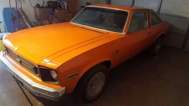 1975 Orange Chevrolet Nova Coupe