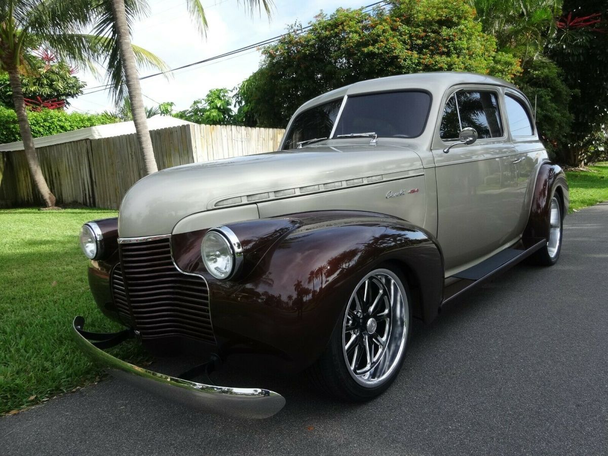 1940 Champagne and Brown Chevrolet Master Deluxe 2 Door Sedan