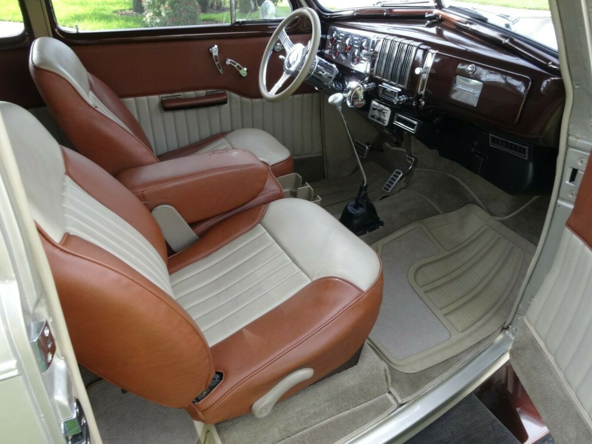 1940 Champagne and Brown Chevrolet Master Deluxe 2 Door Sedan
