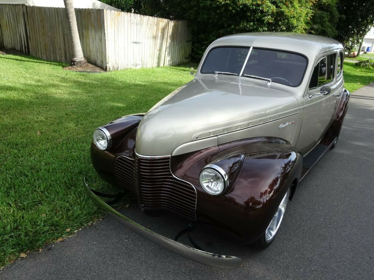 1940 Champagne and Brown Chevrolet Master Deluxe 2 Door Sedan