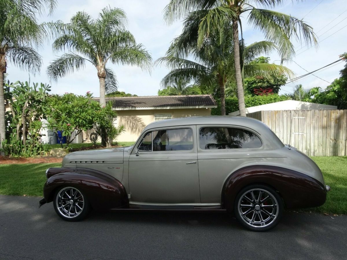 1940 Champagne and Brown Chevrolet Master Deluxe 2 Door Sedan