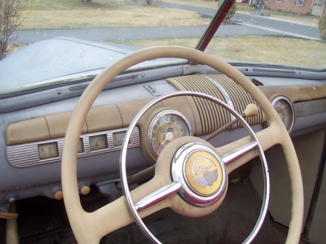 1947 Yellow Ford De Luxe convertible Convertible