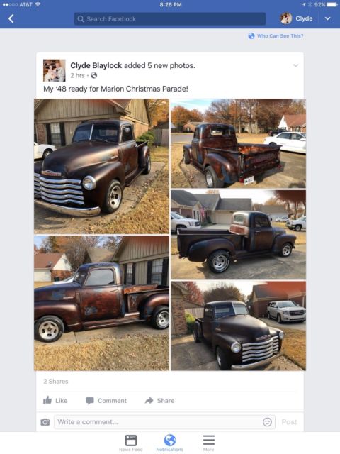 1948 Patina Chevrolet Other Pickups Step side