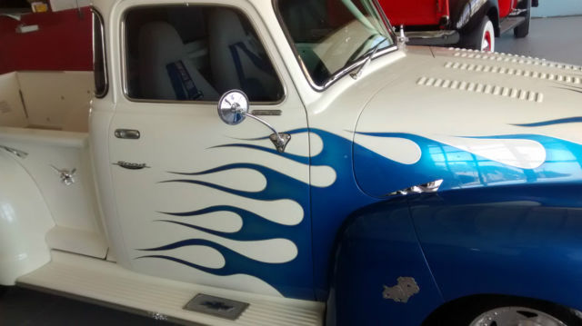 19490000 White and blue flames Chevrolet Other Pickups pickup truck step side