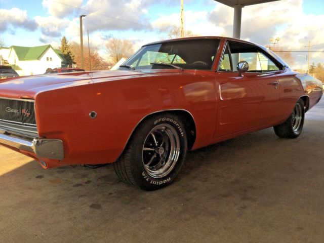 1968 Orange Dodge Charger Coupe