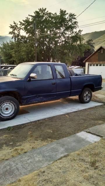 1992 Blue Chevrolet C/K Pickup 1500 Extended Cab Pickup
